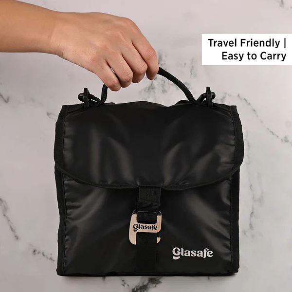 Glasafe Grip 'N' Go Insulated and Water-resistant Lunch Bag - 7L (Black)