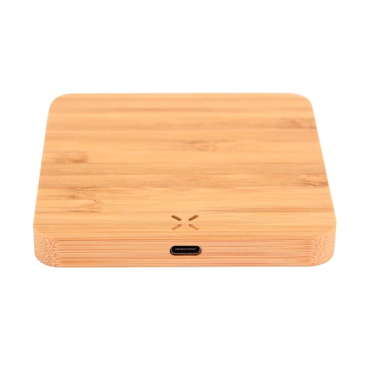 Wangari Pine 15W Bamboo Wireless Charger with USB Hub